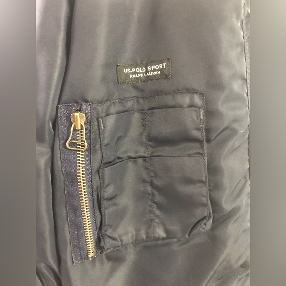 Vintage Polo Sport Sportsman Downfilled/Fur Trim Aviator Bomber Jacket - Picture 3 of 7